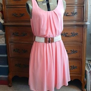 By and By coral pink sleeveless summer dress